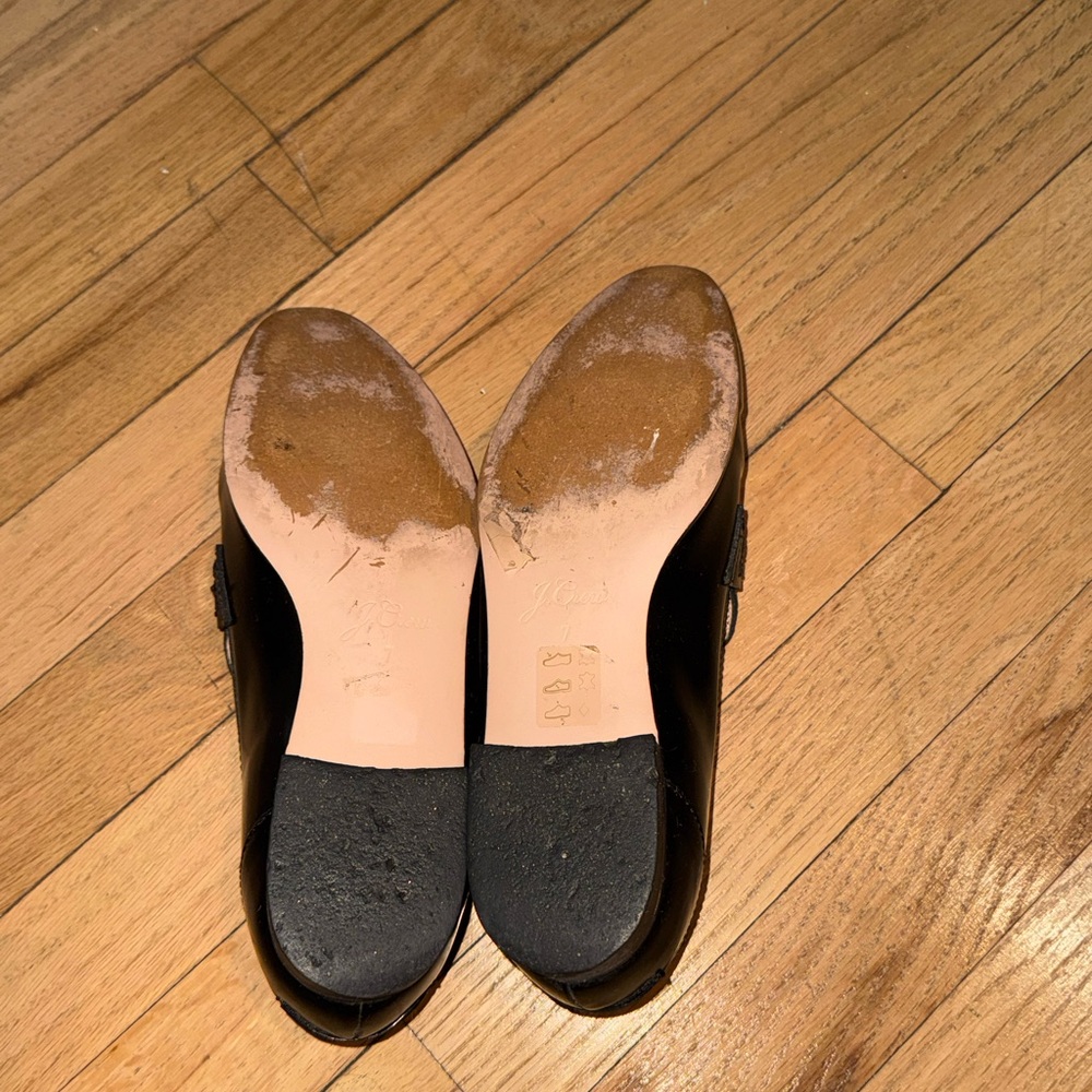 J. Crew Academy Italian Leather Classic Penny Loafers Slip-On Black J8501 - Picture 6 of 6